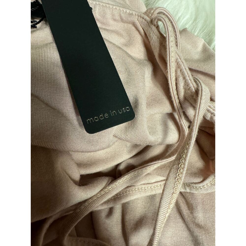 Krisa Wrap Top Plunging Maxi Blush/Nude Dress Sz XS - Picture 5 of 7